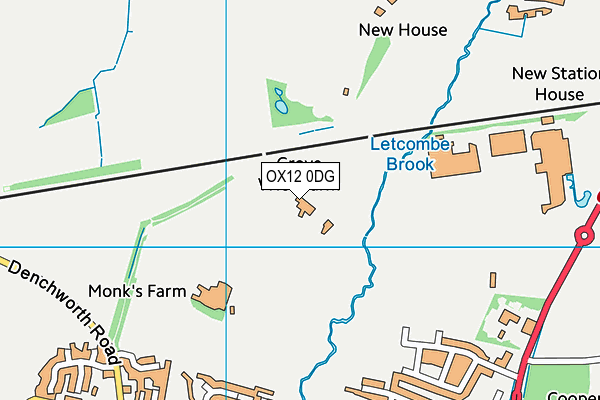 OX12 0DG map - OS VectorMap District (Ordnance Survey) OX12 0DG map - OS VectorMap District (Ordnance Survey)