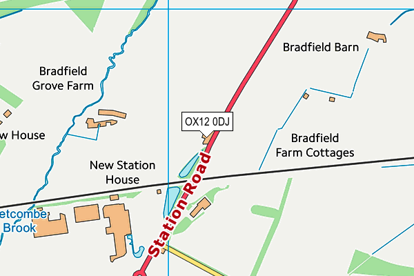 OX12 0DJ map - OS VectorMap District (Ordnance Survey) OX12 0DJ map - OS VectorMap District (Ordnance Survey)