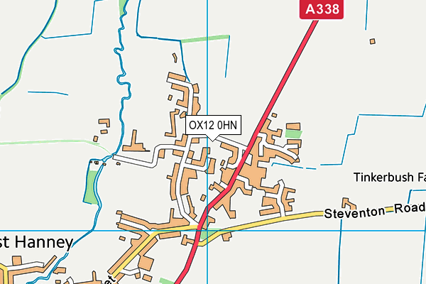 OX12 0HN map - OS VectorMap District (Ordnance Survey) OX12 0HN map - OS VectorMap District (Ordnance Survey)