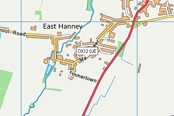 OX12 0JE map - OS VectorMap District (Ordnance Survey)