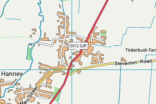 OX12 0JR map - OS VectorMap District (Ordnance Survey) OX12 0JR map - OS VectorMap District (Ordnance Survey)