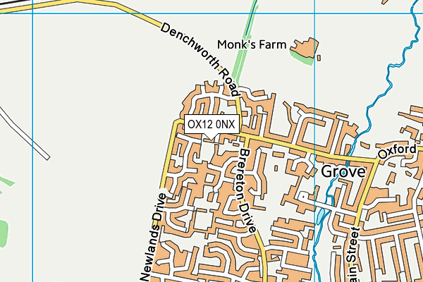 OX12 0NX map - OS VectorMap District (Ordnance Survey) OX12 0NX map - OS VectorMap District (Ordnance Survey)