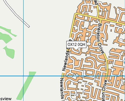 OX12 0QH map - OS VectorMap District (Ordnance Survey) OX12 0QH map - OS VectorMap District (Ordnance Survey)