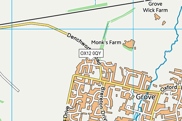 OX12 0QY map - OS VectorMap District (Ordnance Survey) OX12 0QY map - OS VectorMap District (Ordnance Survey)