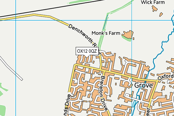 OX12 0QZ map - OS VectorMap District (Ordnance Survey) OX12 0QZ map - OS VectorMap District (Ordnance Survey)