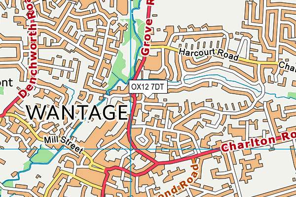 OX12 7DT map - OS VectorMap District (Ordnance Survey) OX12 7DT map - OS VectorMap District (Ordnance Survey)