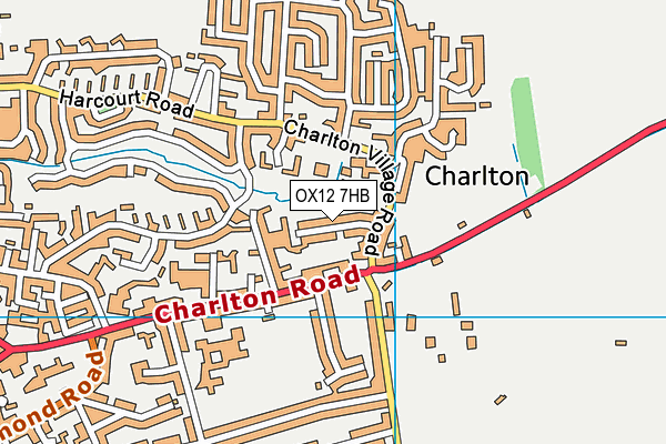 OX12 7HB map - OS VectorMap District (Ordnance Survey) OX12 7HB map - OS VectorMap District (Ordnance Survey)