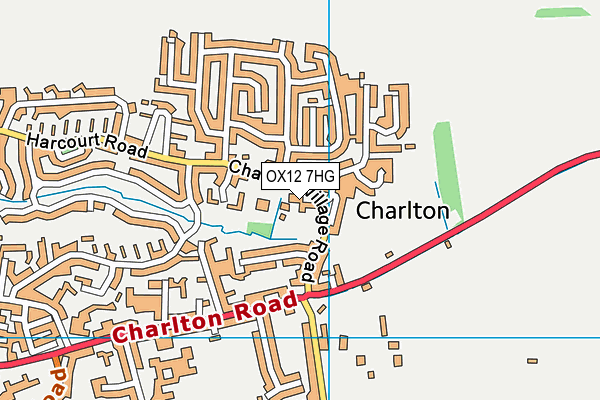 OX12 7HG map - OS VectorMap District (Ordnance Survey)