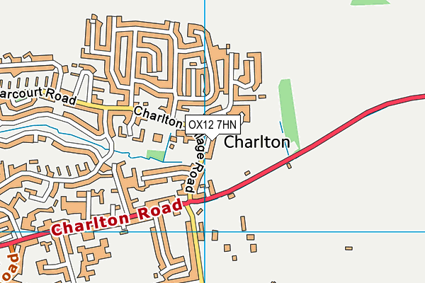 OX12 7HN map - OS VectorMap District (Ordnance Survey)