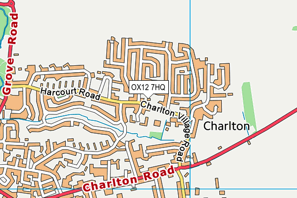 OX12 7HQ map - OS VectorMap District (Ordnance Survey)