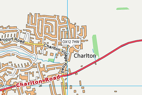 OX12 7HW map - OS VectorMap District (Ordnance Survey) OX12 7HW map - OS VectorMap District (Ordnance Survey)