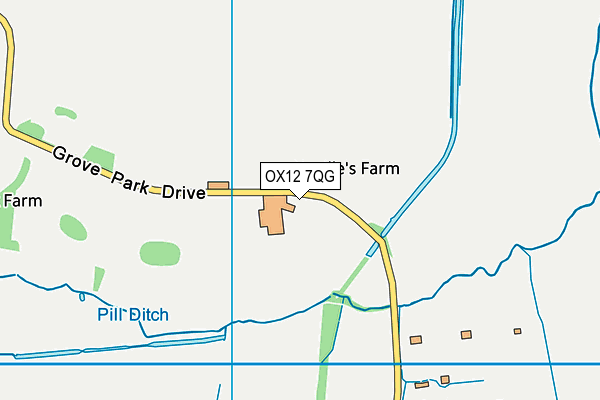 OX12 7QG map - OS VectorMap District (Ordnance Survey) OX12 7QG map - OS VectorMap District (Ordnance Survey)