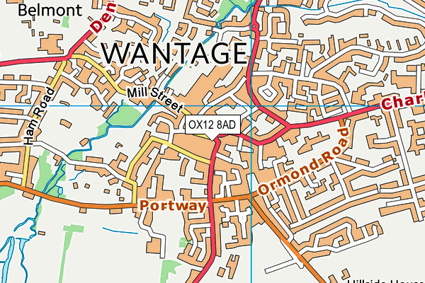 OX12 8AD map - OS VectorMap District (Ordnance Survey) OX12 8AD map - OS VectorMap District (Ordnance Survey)
