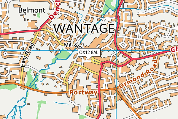 OX12 8AL map - OS VectorMap District (Ordnance Survey) OX12 8AL map - OS VectorMap District (Ordnance Survey)