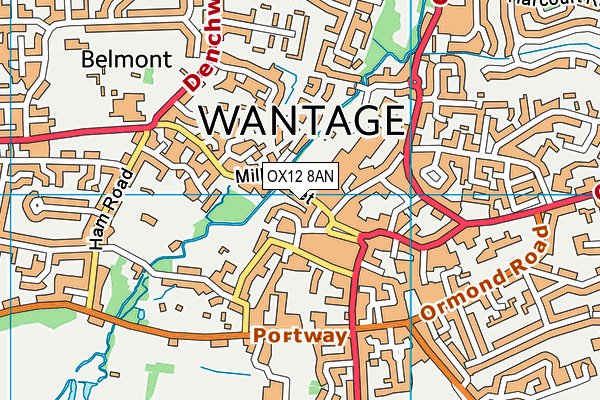 OX12 8AN map - OS VectorMap District (Ordnance Survey) OX12 8AN map - OS VectorMap District (Ordnance Survey)