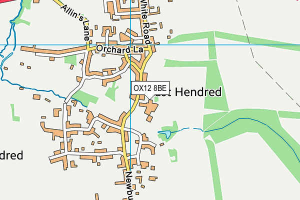 OX12 8BE map - OS VectorMap District (Ordnance Survey) OX12 8BE map - OS VectorMap District (Ordnance Survey)
