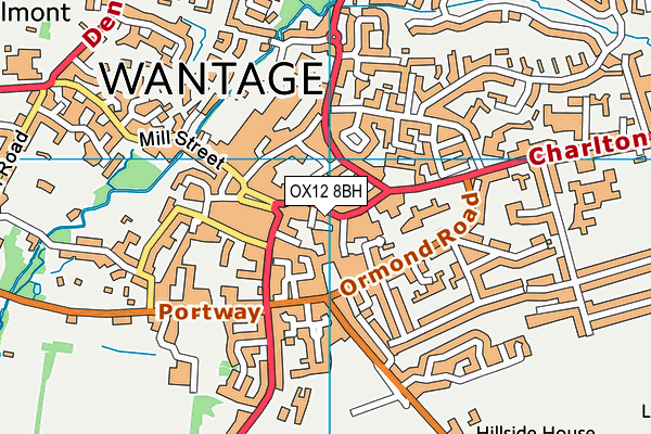 OX12 8BH map - OS VectorMap District (Ordnance Survey) OX12 8BH map - OS VectorMap District (Ordnance Survey)