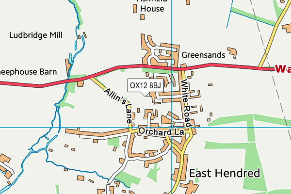 OX12 8BJ map - OS VectorMap District (Ordnance Survey) OX12 8BJ map - OS VectorMap District (Ordnance Survey)