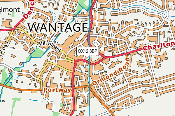 OX12 8BP map - OS VectorMap District (Ordnance Survey) OX12 8BP map - OS VectorMap District (Ordnance Survey)