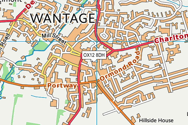 OX12 8DH map - OS VectorMap District (Ordnance Survey) OX12 8DH map - OS VectorMap District (Ordnance Survey)