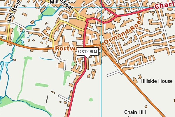 OX12 8DJ map - OS VectorMap District (Ordnance Survey) OX12 8DJ map - OS VectorMap District (Ordnance Survey)