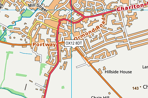 OX12 8DT map - OS VectorMap District (Ordnance Survey) OX12 8DT map - OS VectorMap District (Ordnance Survey)