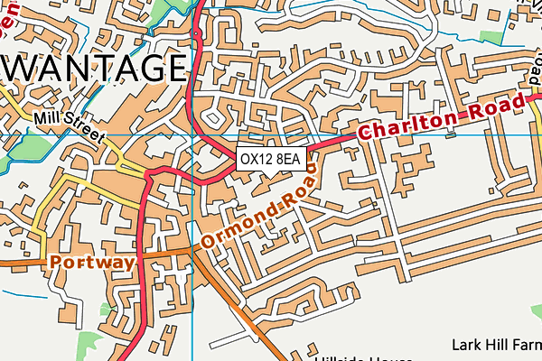 OX12 8EA map - OS VectorMap District (Ordnance Survey) OX12 8EA map - OS VectorMap District (Ordnance Survey)
