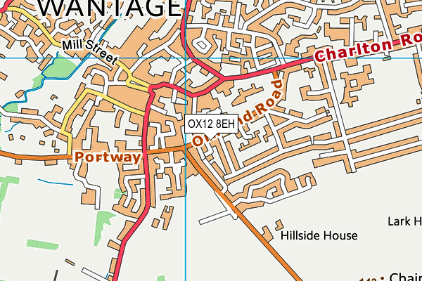 OX12 8EH map - OS VectorMap District (Ordnance Survey) OX12 8EH map - OS VectorMap District (Ordnance Survey)