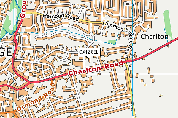 OX12 8EL map - OS VectorMap District (Ordnance Survey) OX12 8EL map - OS VectorMap District (Ordnance Survey)