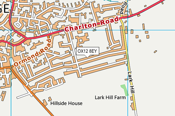 OX12 8EY map - OS VectorMap District (Ordnance Survey) OX12 8EY map - OS VectorMap District (Ordnance Survey)