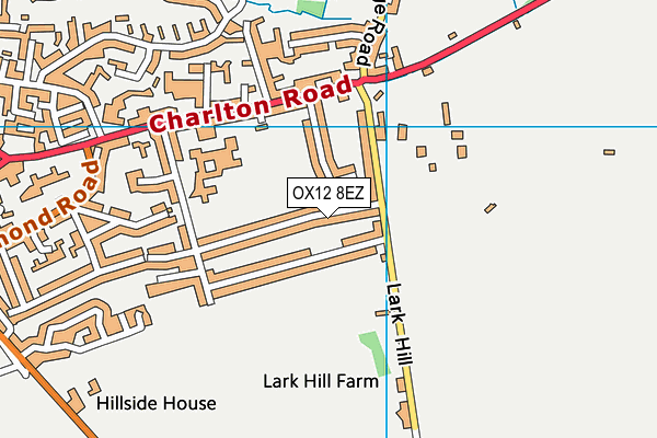 OX12 8EZ map - OS VectorMap District (Ordnance Survey) OX12 8EZ map - OS VectorMap District (Ordnance Survey)