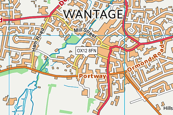 OX12 8FN map - OS VectorMap District (Ordnance Survey) OX12 8FN map - OS VectorMap District (Ordnance Survey)