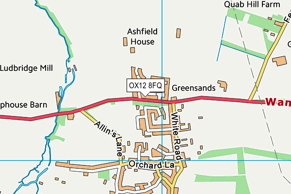 OX12 8FQ map - OS VectorMap District (Ordnance Survey) OX12 8FQ map - OS VectorMap District (Ordnance Survey)