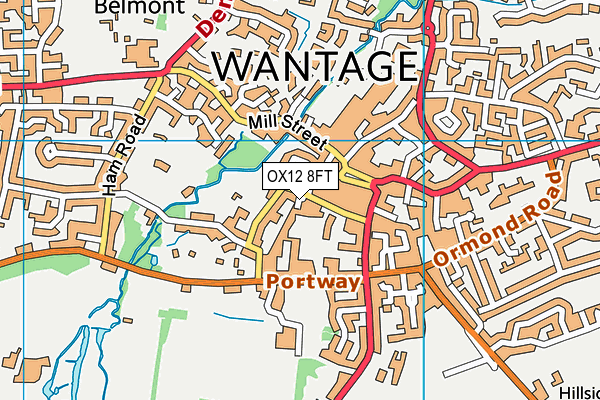 OX12 8FT map - OS VectorMap District (Ordnance Survey) OX12 8FT map - OS VectorMap District (Ordnance Survey)