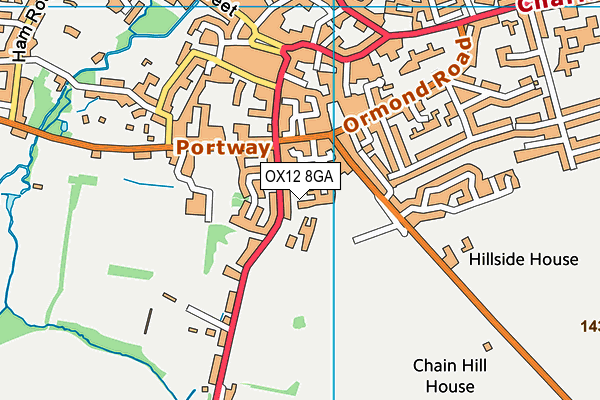 OX12 8GA map - OS VectorMap District (Ordnance Survey) OX12 8GA map - OS VectorMap District (Ordnance Survey)