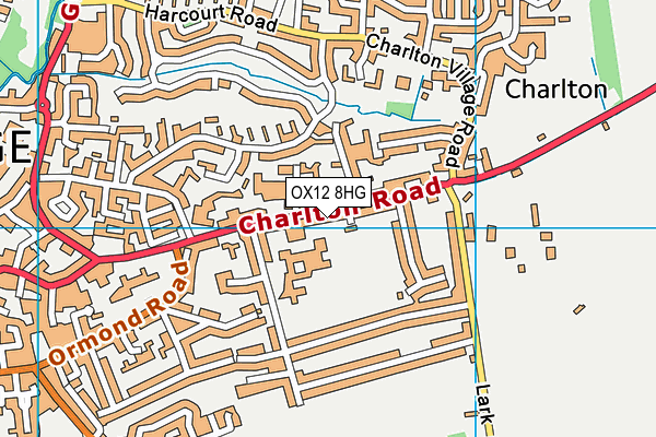 OX12 8HG map - OS VectorMap District (Ordnance Survey)
