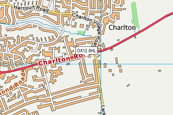 OX12 8HL map - OS VectorMap District (Ordnance Survey) OX12 8HL map - OS VectorMap District (Ordnance Survey)