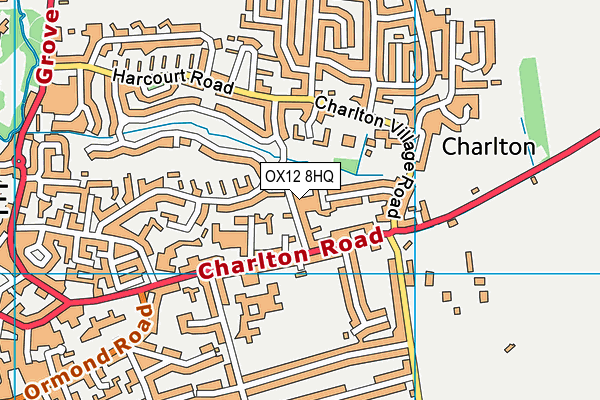 OX12 8HQ map - OS VectorMap District (Ordnance Survey)
