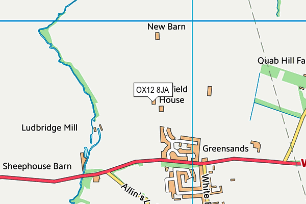OX12 8JA map - OS VectorMap District (Ordnance Survey) OX12 8JA map - OS VectorMap District (Ordnance Survey)