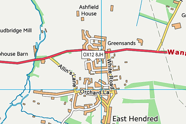 OX12 8JH map - OS VectorMap District (Ordnance Survey) OX12 8JH map - OS VectorMap District (Ordnance Survey)