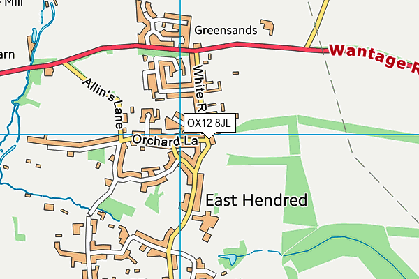 OX12 8JL map - OS VectorMap District (Ordnance Survey) OX12 8JL map - OS VectorMap District (Ordnance Survey)