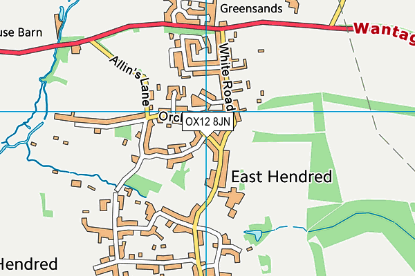 OX12 8JN map - OS VectorMap District (Ordnance Survey) OX12 8JN map - OS VectorMap District (Ordnance Survey)
