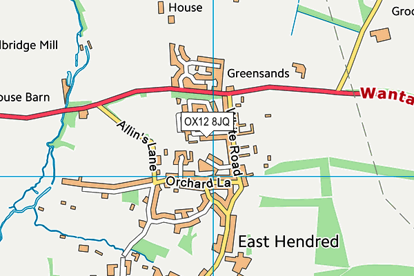 OX12 8JQ map - OS VectorMap District (Ordnance Survey) OX12 8JQ map - OS VectorMap District (Ordnance Survey)