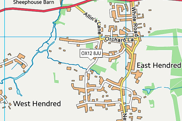 OX12 8JU map - OS VectorMap District (Ordnance Survey) OX12 8JU map - OS VectorMap District (Ordnance Survey)