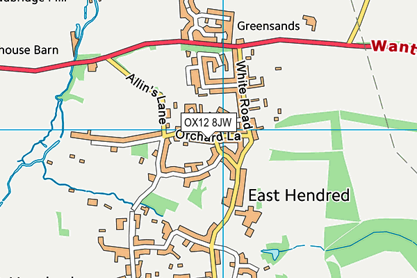 OX12 8JW map - OS VectorMap District (Ordnance Survey) OX12 8JW map - OS VectorMap District (Ordnance Survey)