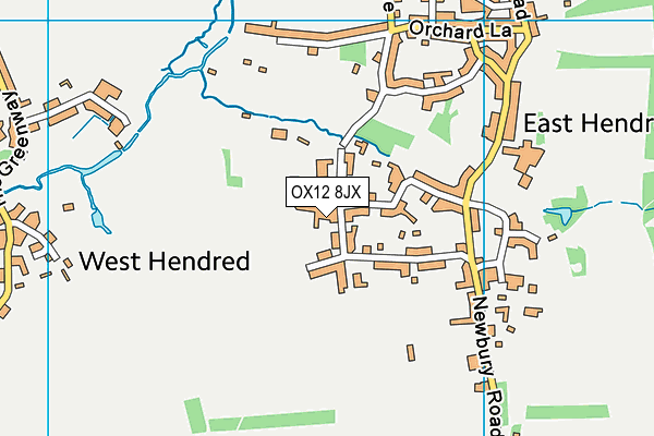 OX12 8JX map - OS VectorMap District (Ordnance Survey) OX12 8JX map - OS VectorMap District (Ordnance Survey)