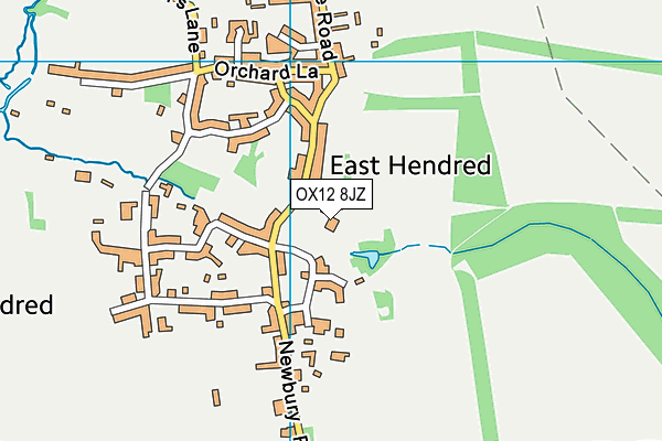 OX12 8JZ map - OS VectorMap District (Ordnance Survey) OX12 8JZ map - OS VectorMap District (Ordnance Survey)