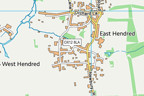 OX12 8LA map - OS VectorMap District (Ordnance Survey) OX12 8LA map - OS VectorMap District (Ordnance Survey)