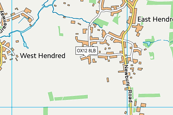 OX12 8LB map - OS VectorMap District (Ordnance Survey) OX12 8LB map - OS VectorMap District (Ordnance Survey)