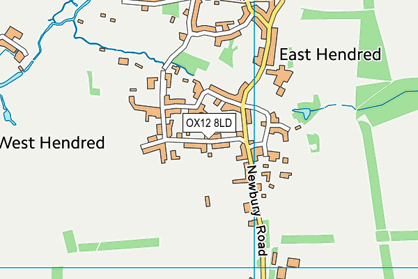 OX12 8LD map - OS VectorMap District (Ordnance Survey) OX12 8LD map - OS VectorMap District (Ordnance Survey)